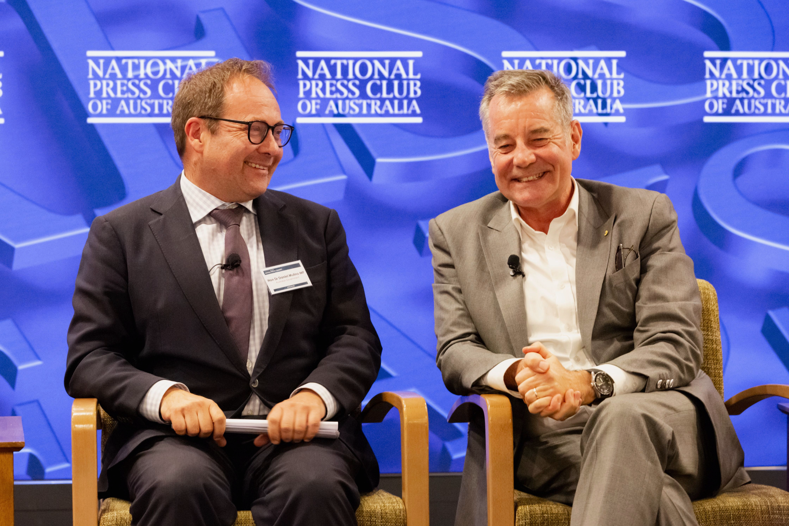 Conexus Financial’s Colin Tate and Australia's Assistant Treasurer and Minister for Financial Services, The Hon Daniel Mulino MP.